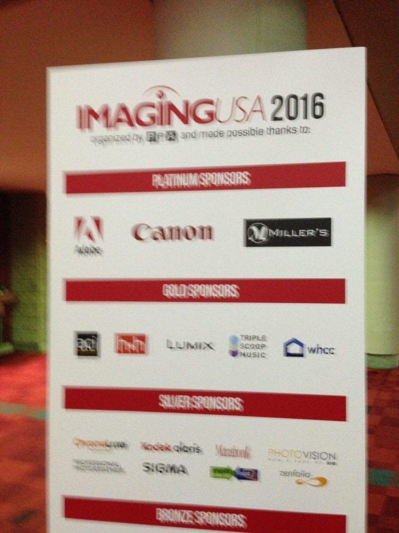Imaging USA 2016 Review sign with information