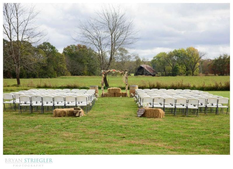outdoor ceremony at Fritchie Farms
