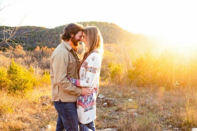 Engagement photos at Busiek State Forest