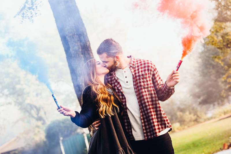 engagements with smoke bombs
