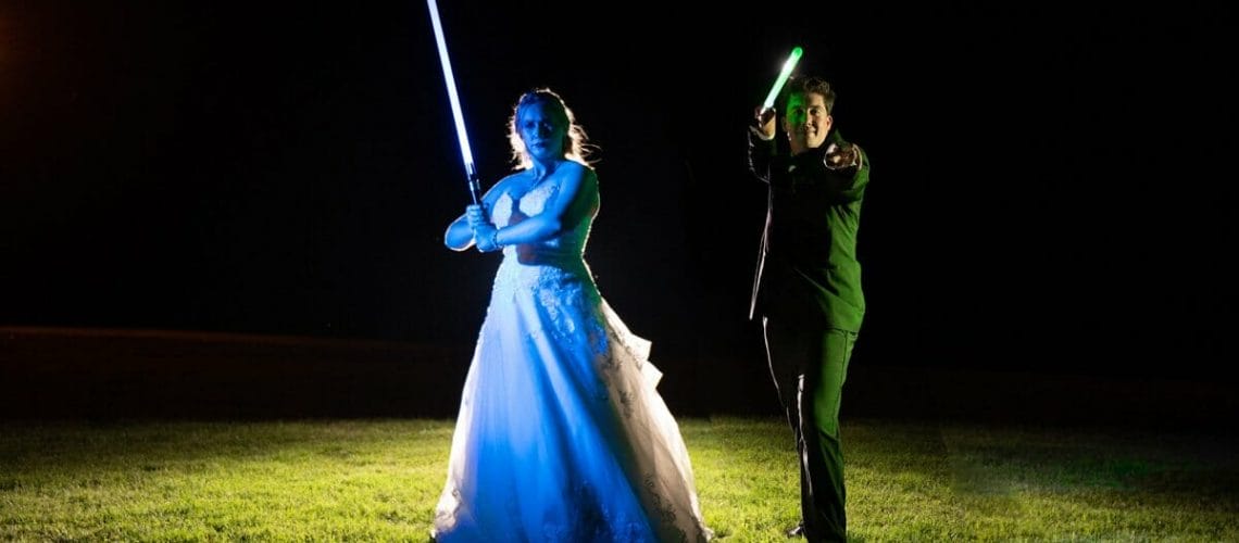 Star Wars wedding photo